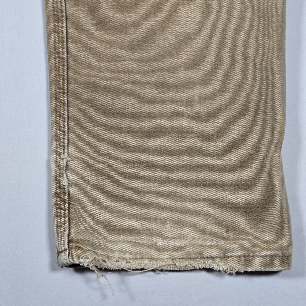 Vintage Carhartt Women's 10x34 Double Knee Canvas Pants Faded Tan WB136 - Picture 10 of 16